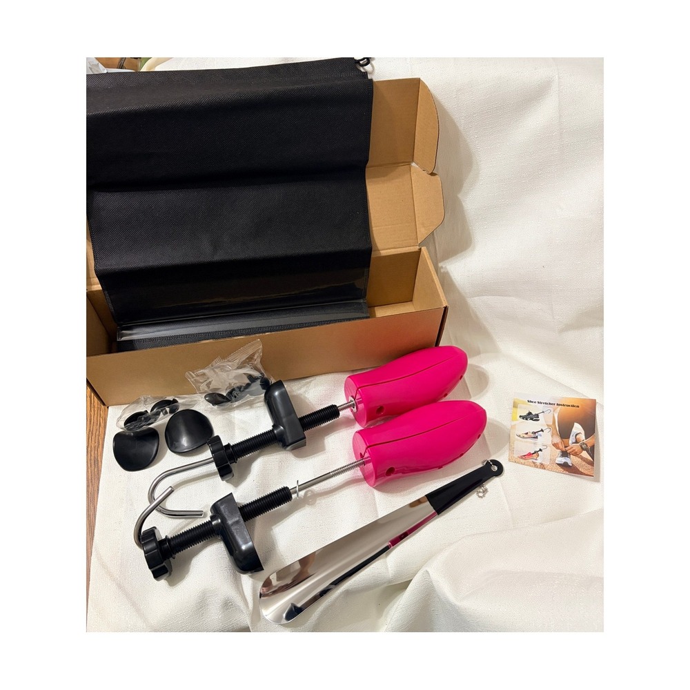 EACHWAY Shoe Stretcher Set Womens Size 5.5-10 Pink 2-Way Adjustable Kit